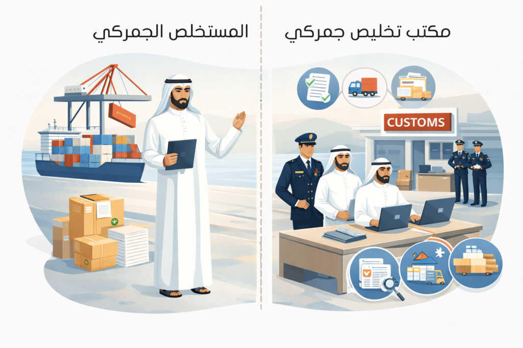 الفرق بين المستخلص الجمركي ومكتب تخليص جمركي